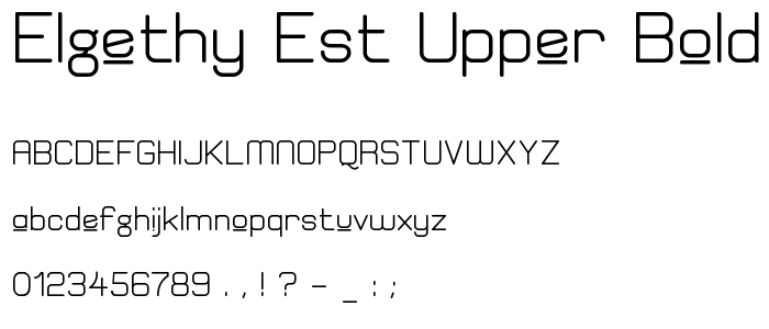 Elgethy Est Upper Bold font